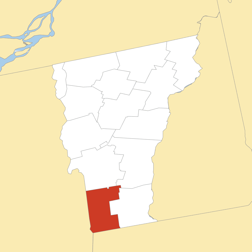 bennington county map
